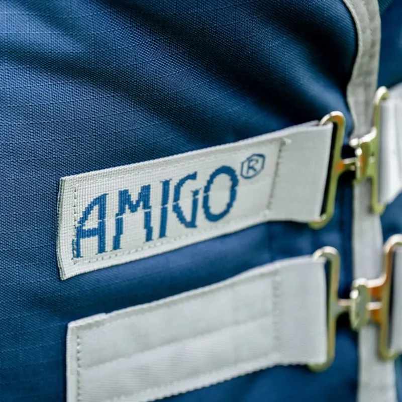 Horseware Amigo Ripstop 900D 0g Turnout Rug - Navy/Titanium Grey-6