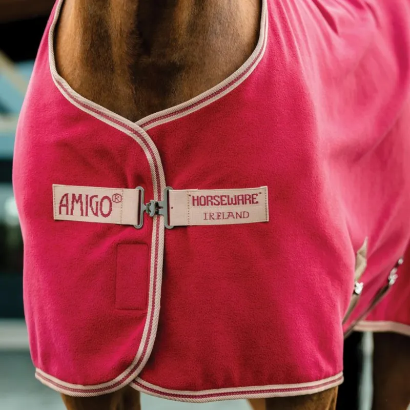 Horseware Amigo Fleece Cooler - Mulberry/Taupe-1
