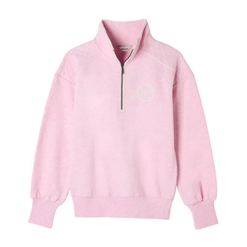 Joules Ladies Racquet Half Zip Sweatshirt - Pink