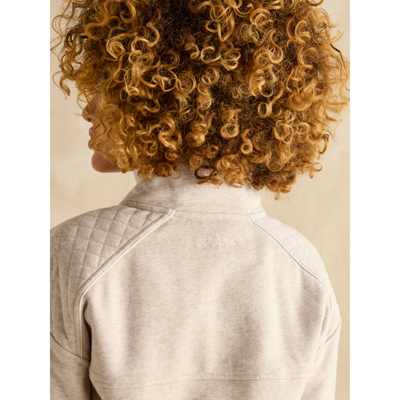 Joules Ladies Racquet Half Zip Sweatshirt - Creme-5