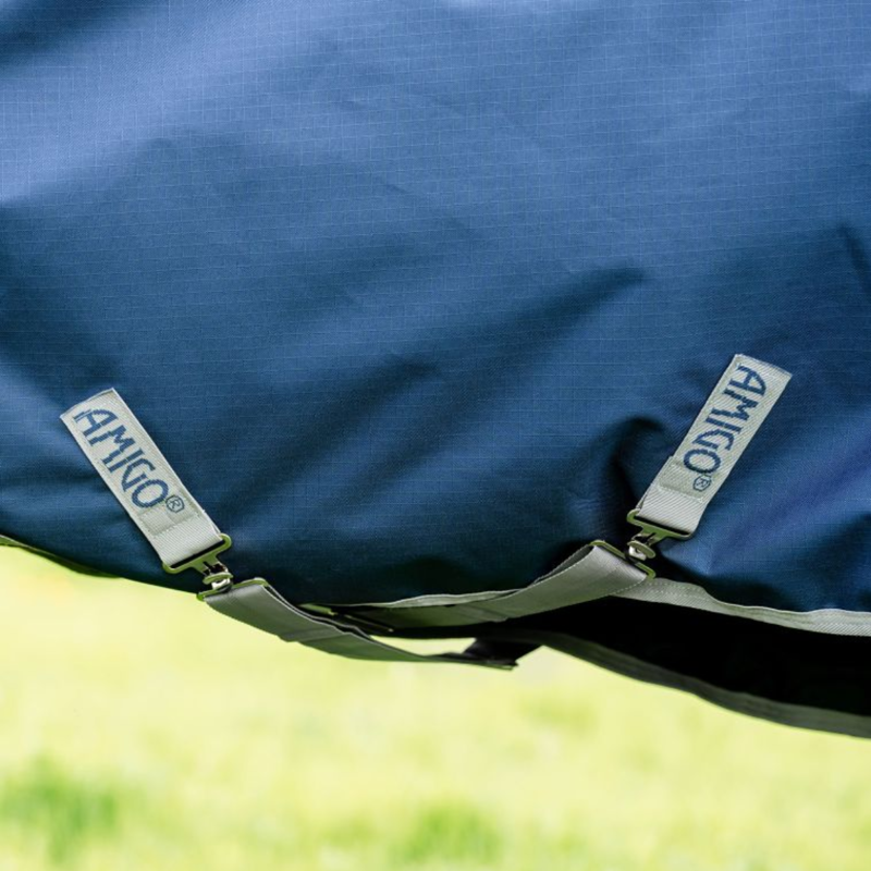Horseware Amigo Ripstop 900D 100g Light Turnout Rug - Navy/Titanium Grey-1