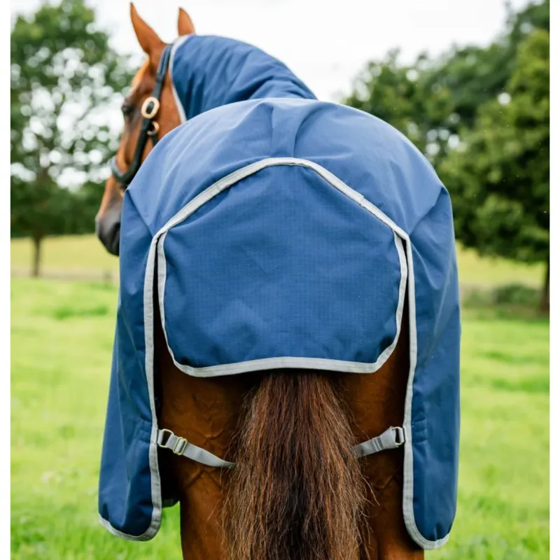 Horseware Amigo Ripstop 900D 100g Light Turnout Rug - Navy/Titanium Grey-3