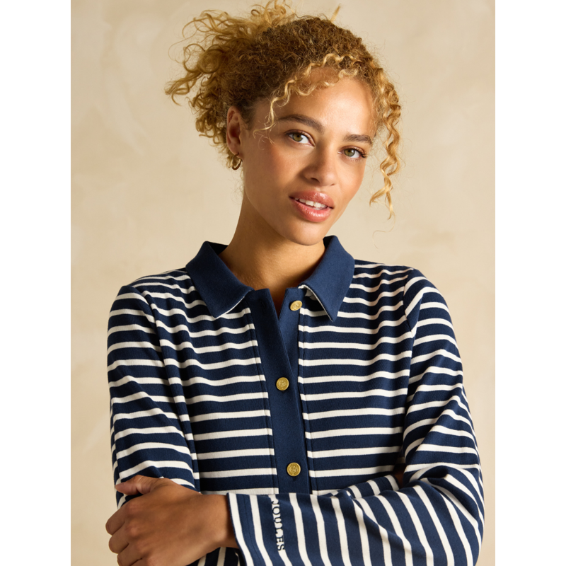 Joules Ladies Harbour Jersey Cardigan - Navy-6