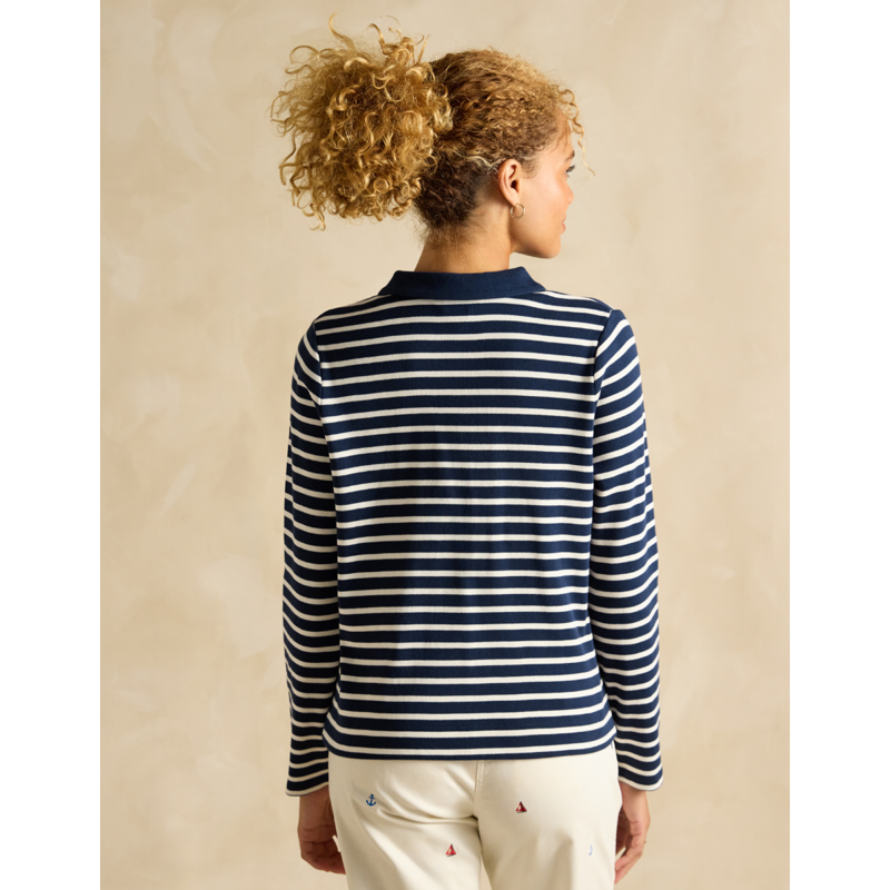 Joules Ladies Harbour Jersey Cardigan - Navy-2