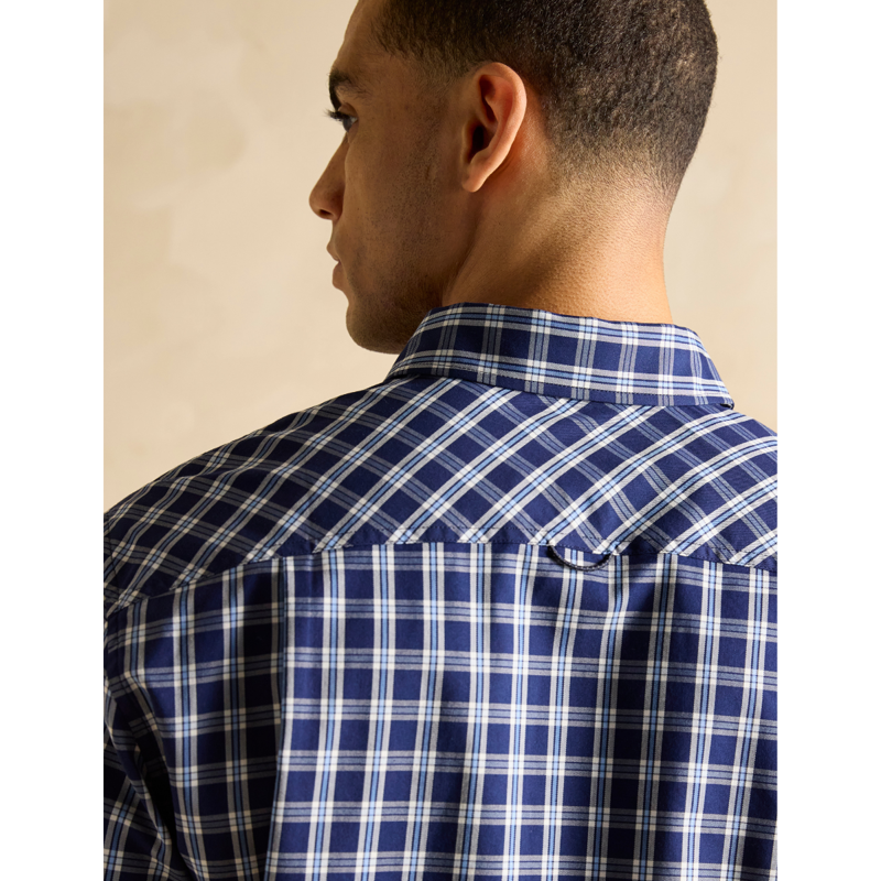 Joules Men's Get A Move On Blue Stretch Shirt - Blue-4