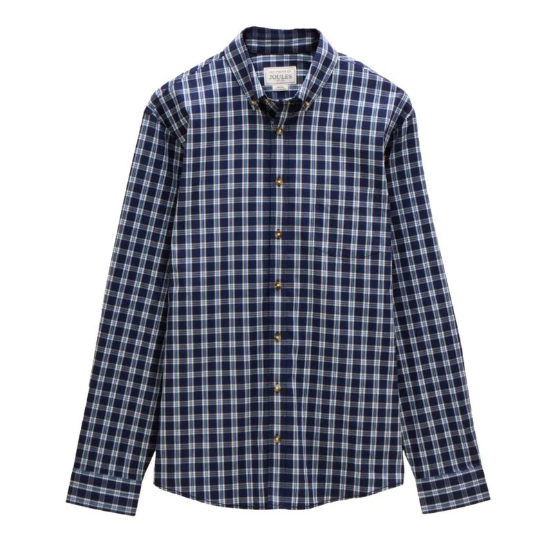 Joules Men's Get A Move On Blue Stretch Shirt - Blue