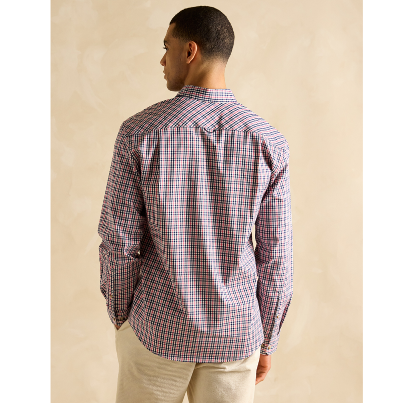 Joules Men's Get A Move On Blue Stretch Shirt - Red-2