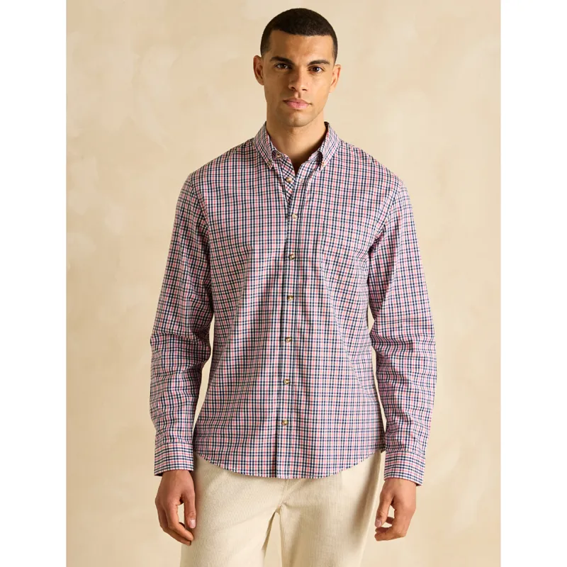 Joules Men's Get A Move On Blue Stretch Shirt - Red-1