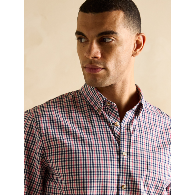 Joules Men's Get A Move On Blue Stretch Shirt - Red-4