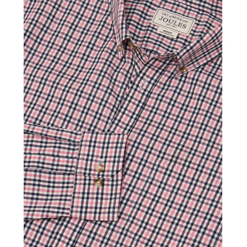 Joules Men's Get A Move On Blue Stretch Shirt - Red-5