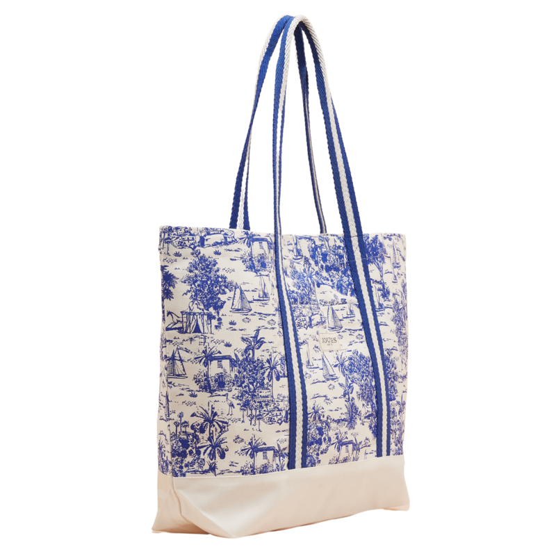 Joules Promenade Beach Bag - Blue Toile-2