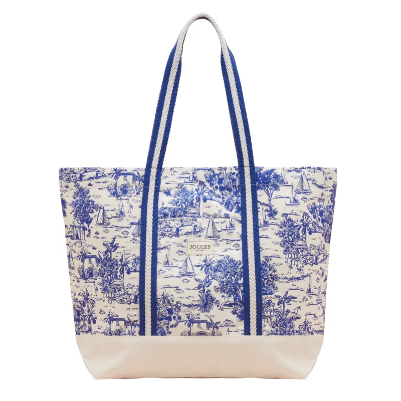 Joules Promenade Beach Bag - Blue Toile