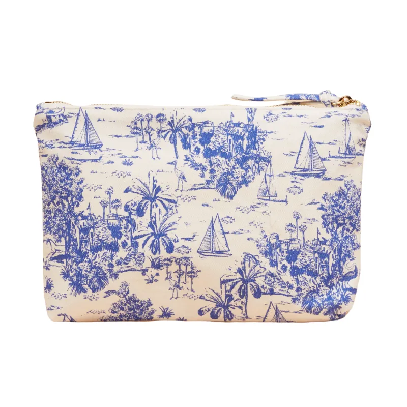 Joules Carrywell Zip Pouch - Blue Toile-1