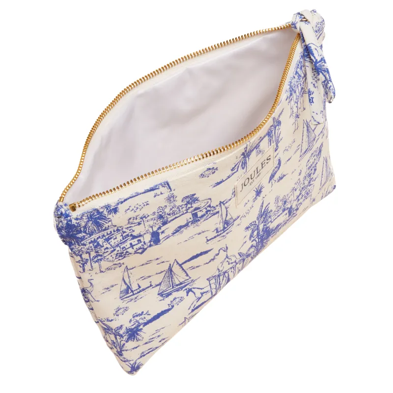 Joules Carrywell Zip Pouch - Blue Toile-2