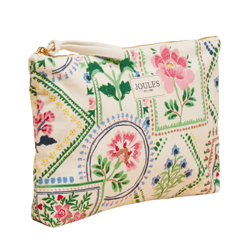 Joules Carrywell Zip Pouch - Mosaic Floral-2