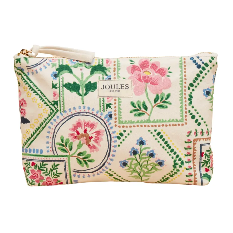 Joules Carrywell Zip Pouch - Mosaic Floral
