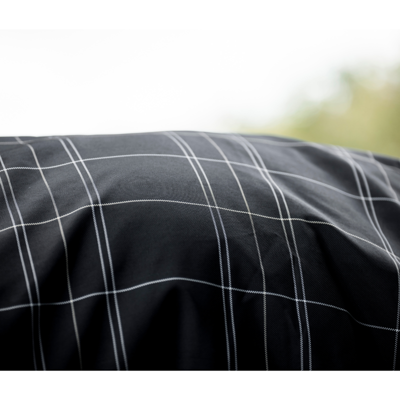 Horseware Rhino Wug 250g Med Vari-Layer Turnout Rug  -  Black/Grey/White Check and Grey-3