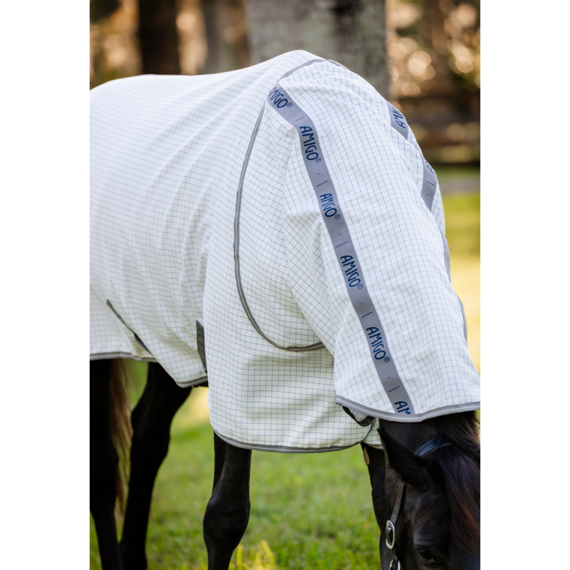 Horseware Amigo Summer Sheet Plus - Navy Check/Titanium Grey/Silver-1