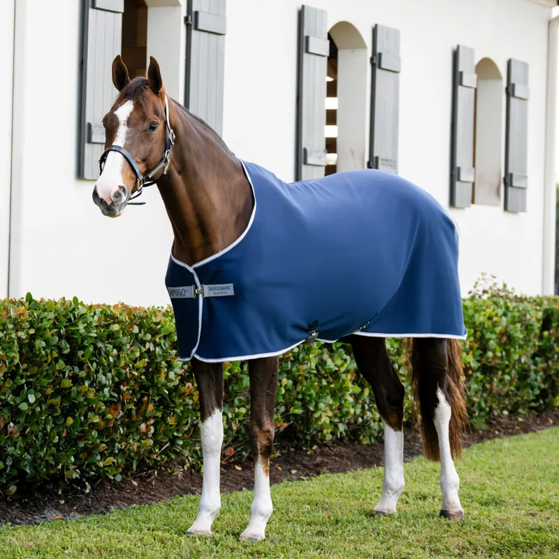 Horseware Amigo Jersey Cooler - Navy/Titanium Grey/Silver