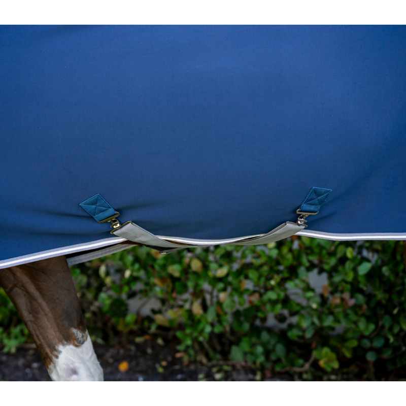 Horseware Amigo Jersey Cooler - Navy/Titanium Grey/Silver-2