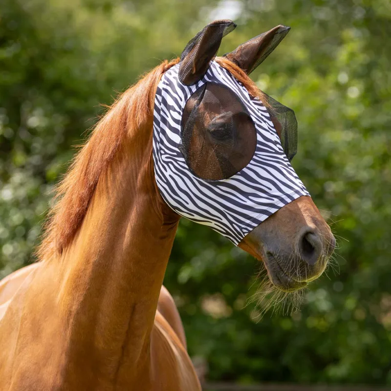 QHP Super Bug Fly Mask - Zebra