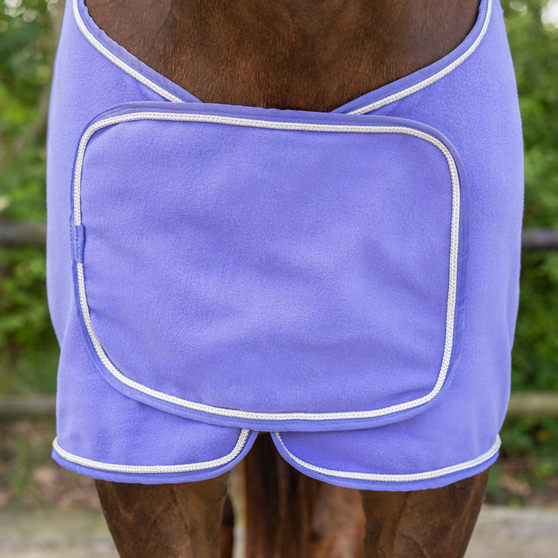 QHP Fleece Rug with Ornament - Purple/Silver-2