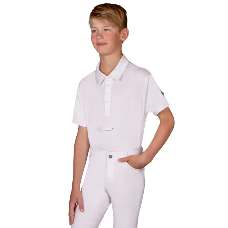 QHP Junior Berno Competition Shirt - White