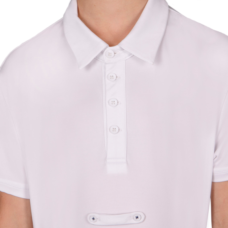 QHP Junior Berno Competition Shirt - White-3