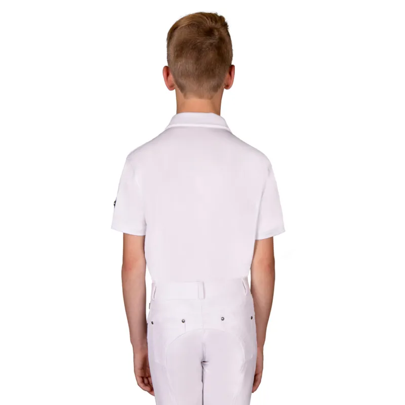 QHP Junior Berno Competition Shirt - White-1