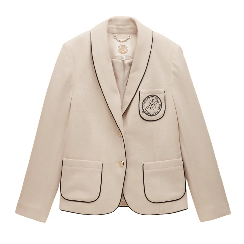 Joules Ladies Hartley Shawl Collar Blazer - Oatmeal