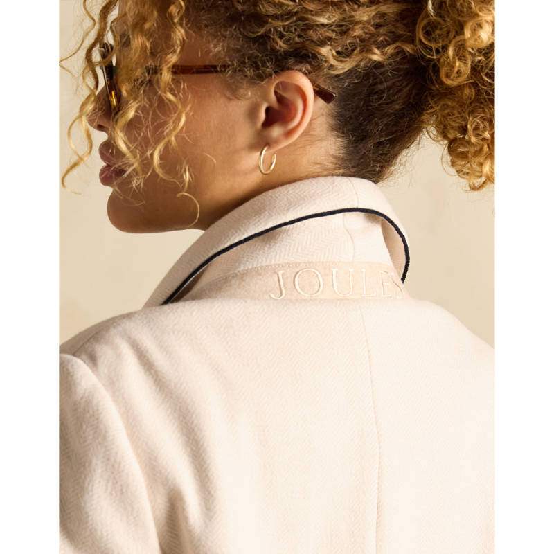 Joules Ladies Hartley Shawl Collar Blazer - Oatmeal-4