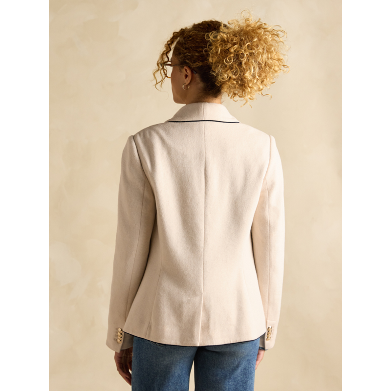 Joules Ladies Hartley Shawl Collar Blazer - Oatmeal-2