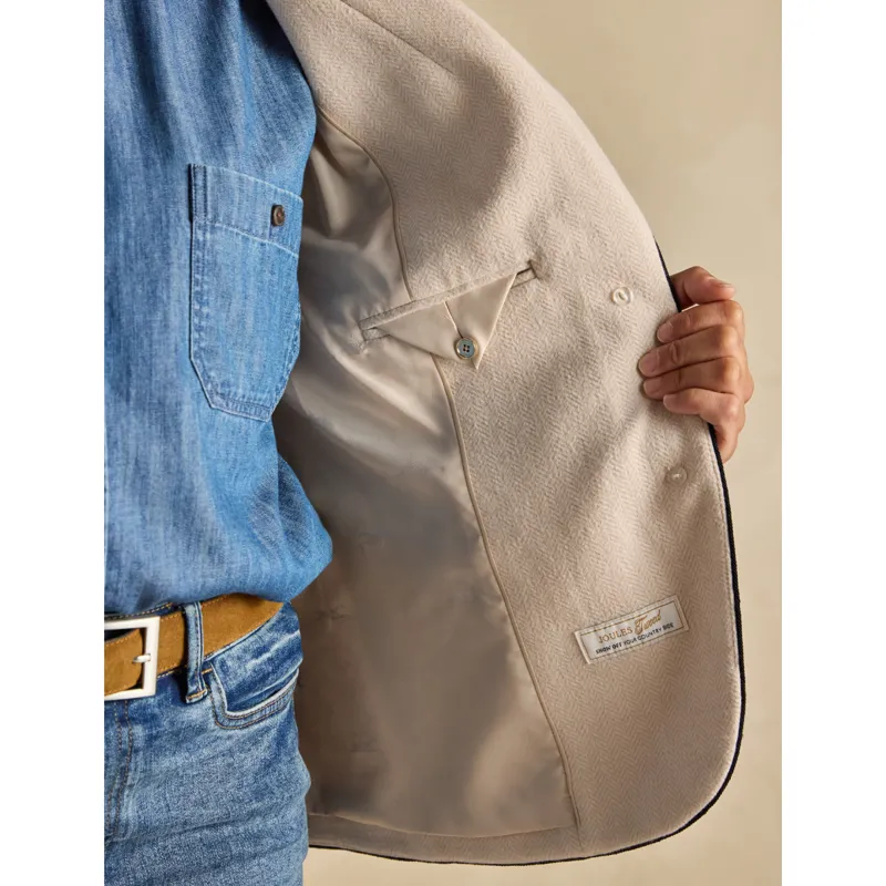 Joules Ladies Hartley Shawl Collar Blazer - Oatmeal-5