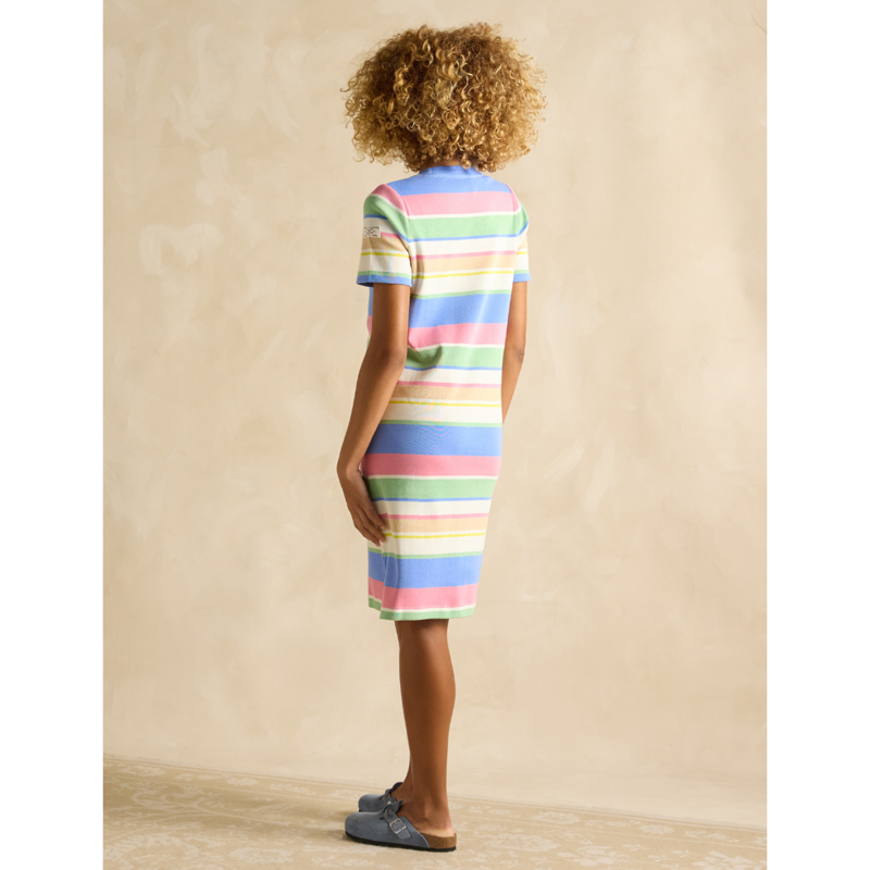Joules Ladies Eden Short Sleeve Jersey Dress - Multi Stripe-3
