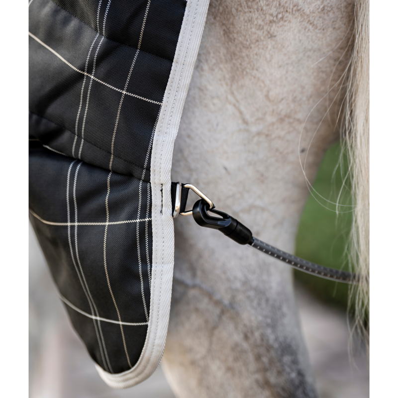 Horseware Rhino 250g Vari-Layer Stable Rug - Black/Grey/White Check Grey-3