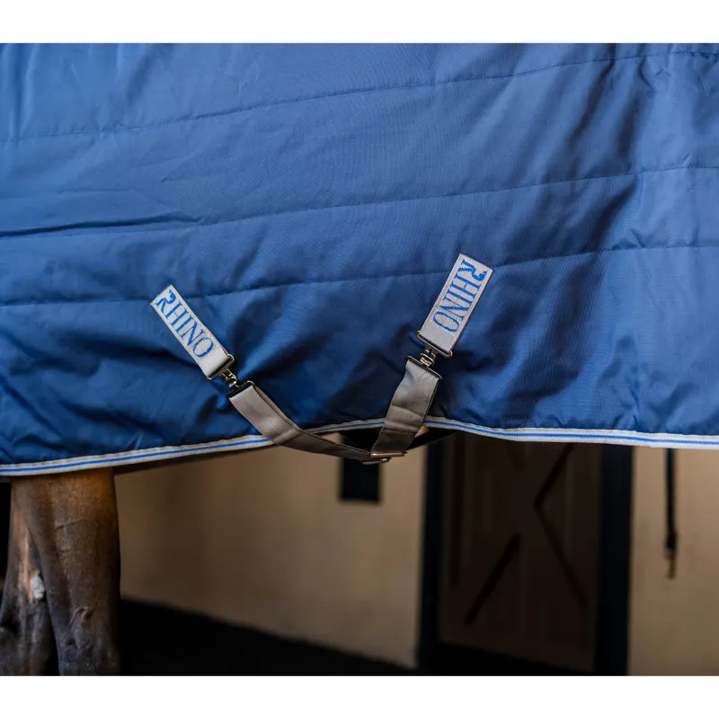 Horseware Rhino 250g Vari-Layer Stable Rug - Navy/Titanium Grey and Classic Blue-2