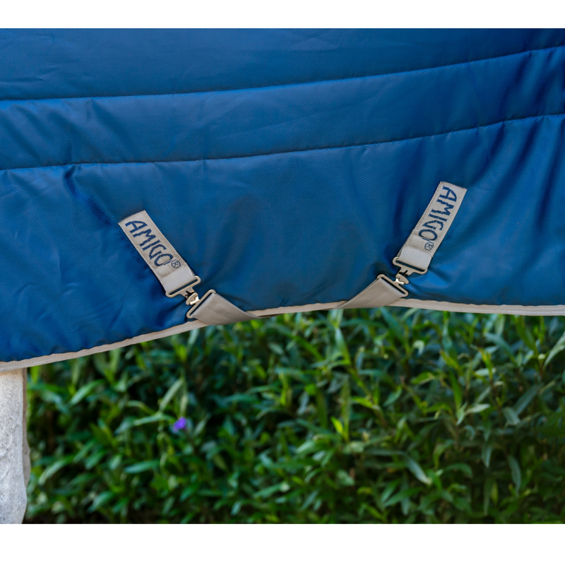 Horseware Amigo Diamond 100g Insulator Stable Rug -  Navy/Titanium Grey-2