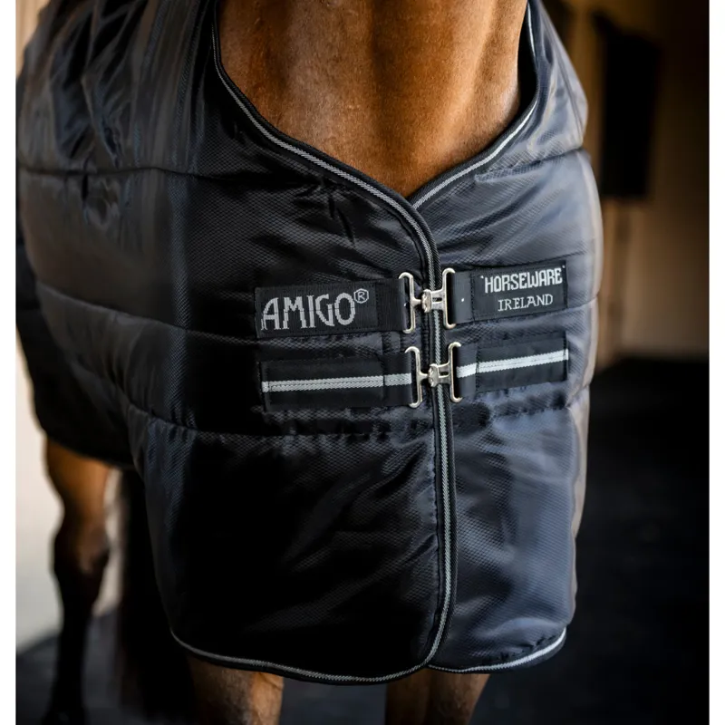 Horseware Amigo Diamond 100g Insulator - Black/Black/Silver-1