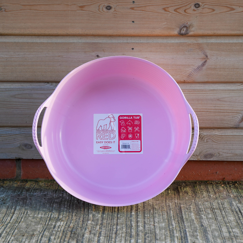 Red Gorilla Flexible Small Shallow 15L Bucket - Soft Pink - Limited Edition-2