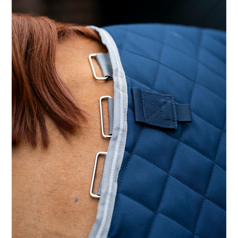 Horseware Amigo Quilted 200g plus Stable Rug - Navy/Titanium Grey Silver-3
