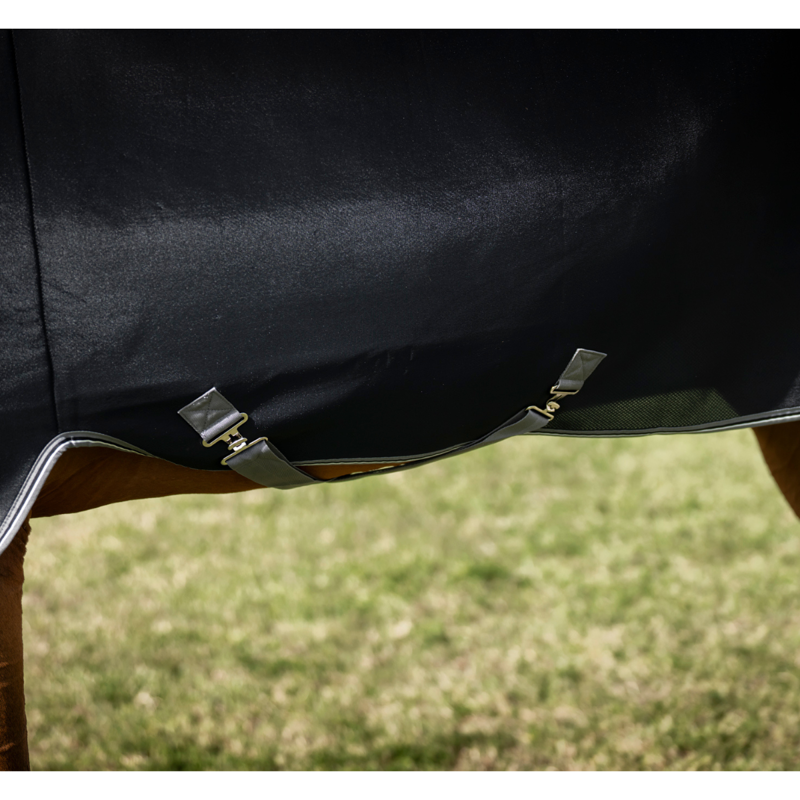 Horseware Rambo Airmax Cooler -  Black/Thunderstorm Grey Silver-2