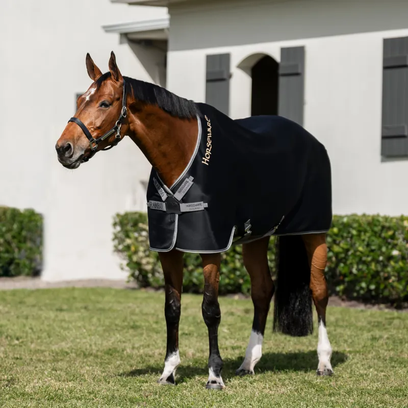 Horseware Rambo Airmax Cooler -  Black/Thunderstorm Grey Silver