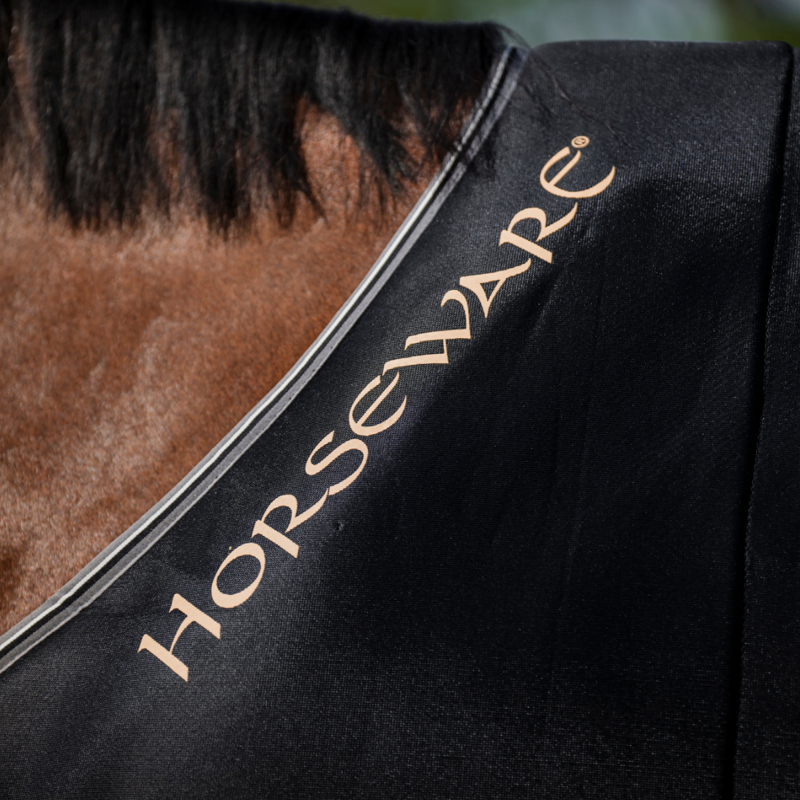 Horseware Rambo Airmax Cooler -  Black/Thunderstorm Grey Silver-1