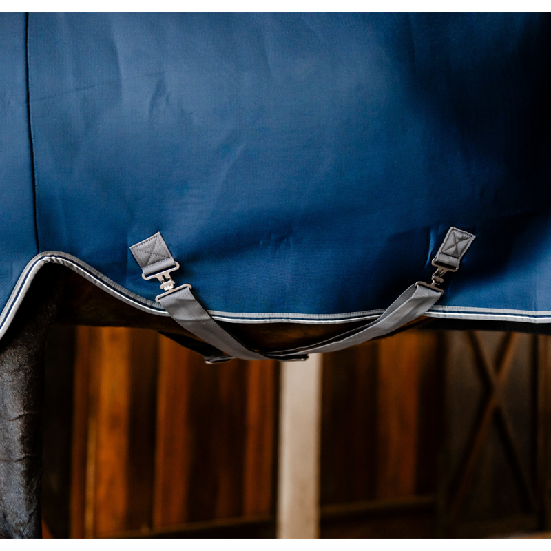 Horseware Rambo Airmax Cooler - Navy/Thunderstorm Grey Silver-2