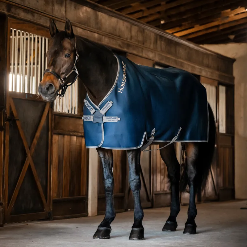 Horseware Rambo Airmax Cooler - Navy/Thunderstorm Grey Silver