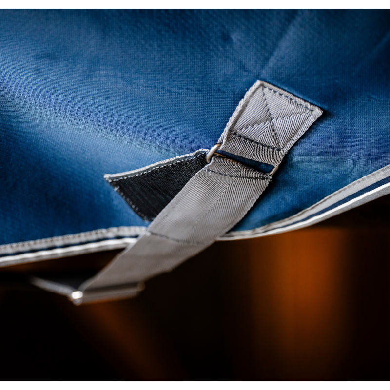 Horseware Rambo Airmax Cooler - Navy/Thunderstorm Grey Silver-4