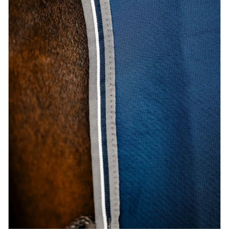 Horseware Rambo Airmax Cooler - Navy/Thunderstorm Grey Silver-3