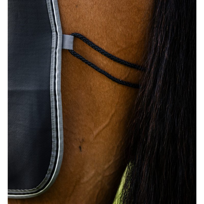 Horseware Rambo Airmax Cooler -  Black/Thunderstorm Grey Silver-3