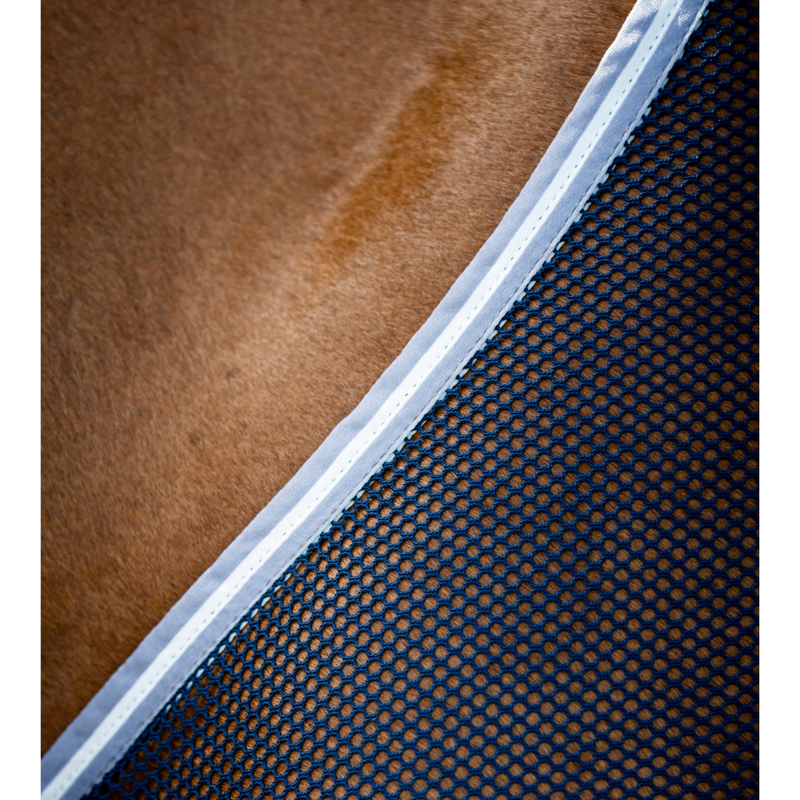 Horseware Amigo Net Cooler - Navy/Titanium Grey Silver-4