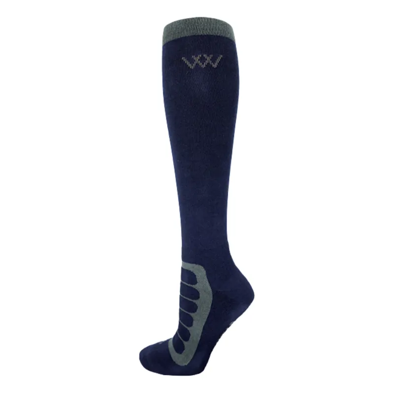Woof Wear Long Bamboo Tech Riding Sock - Navy